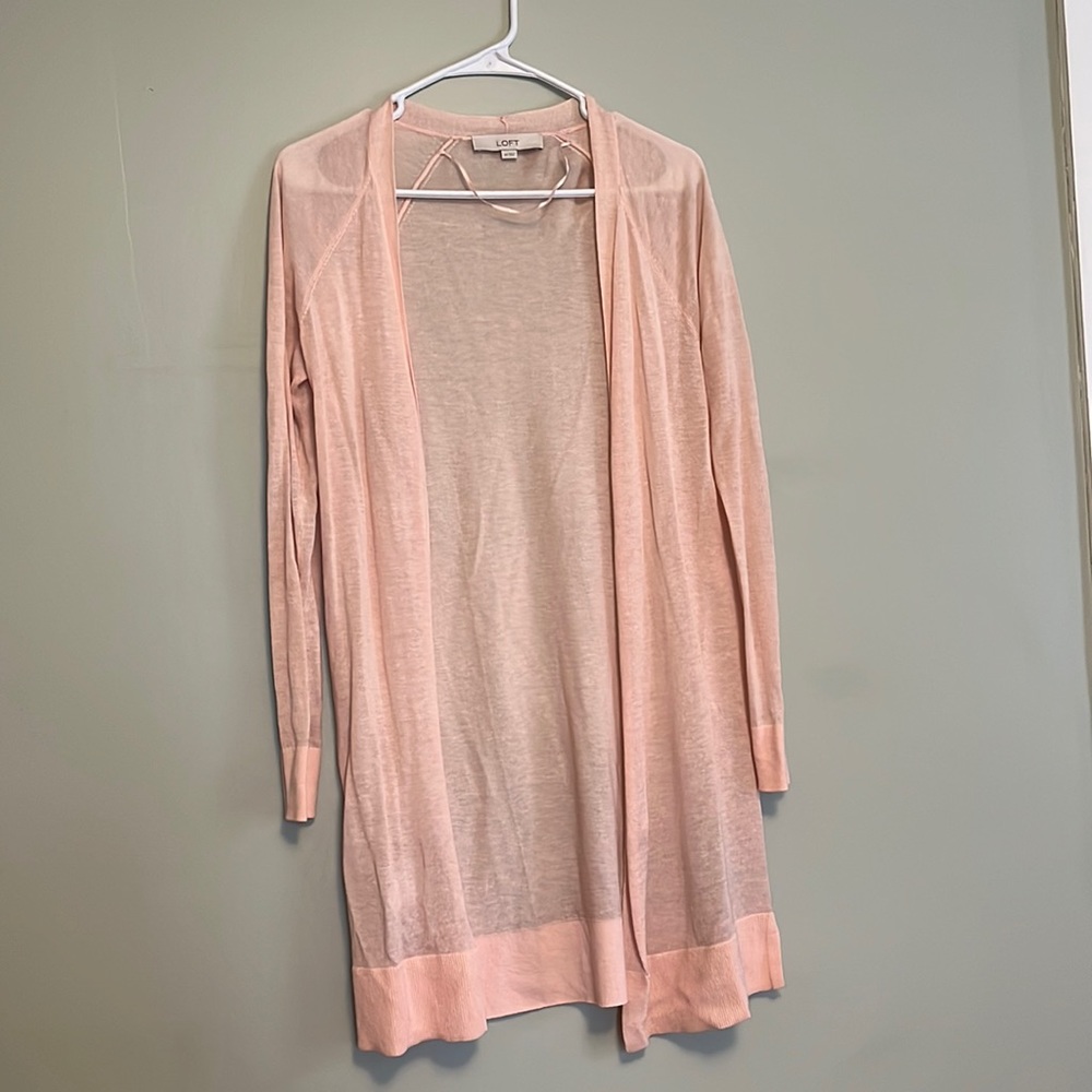 Sheer soft light pink cardigan